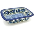 thumbnail image 1 of Polish Pottery Baker - Rectangular with Grip Lip - Winter Viola, 1 of 4