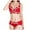 Red, variant on oqasdz Lingerie Sets for Women Sexy Embroidered Adjustable Straps Underwear Sleepwear Gathering Bra Set