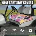 thumbnail image 3 of Whosucclay 4 Pockets Golf Cart Seat Cover for All Weather Off-Road, Anti-Scratch Breathable Golf Cart Seat Protector, Rainbow Palm Jungle, 3 of 7