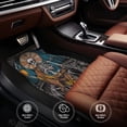 thumbnail image 4 of Salouo Coffee-Drinking Skull for Car Floor Mat Set of 4–Car Carpet Mats - Car Mats with Anti-Slip Backing & Driver Heel Pad Universal Fit for Cars, Trucks, SUVs, and Vans, 4 of 6