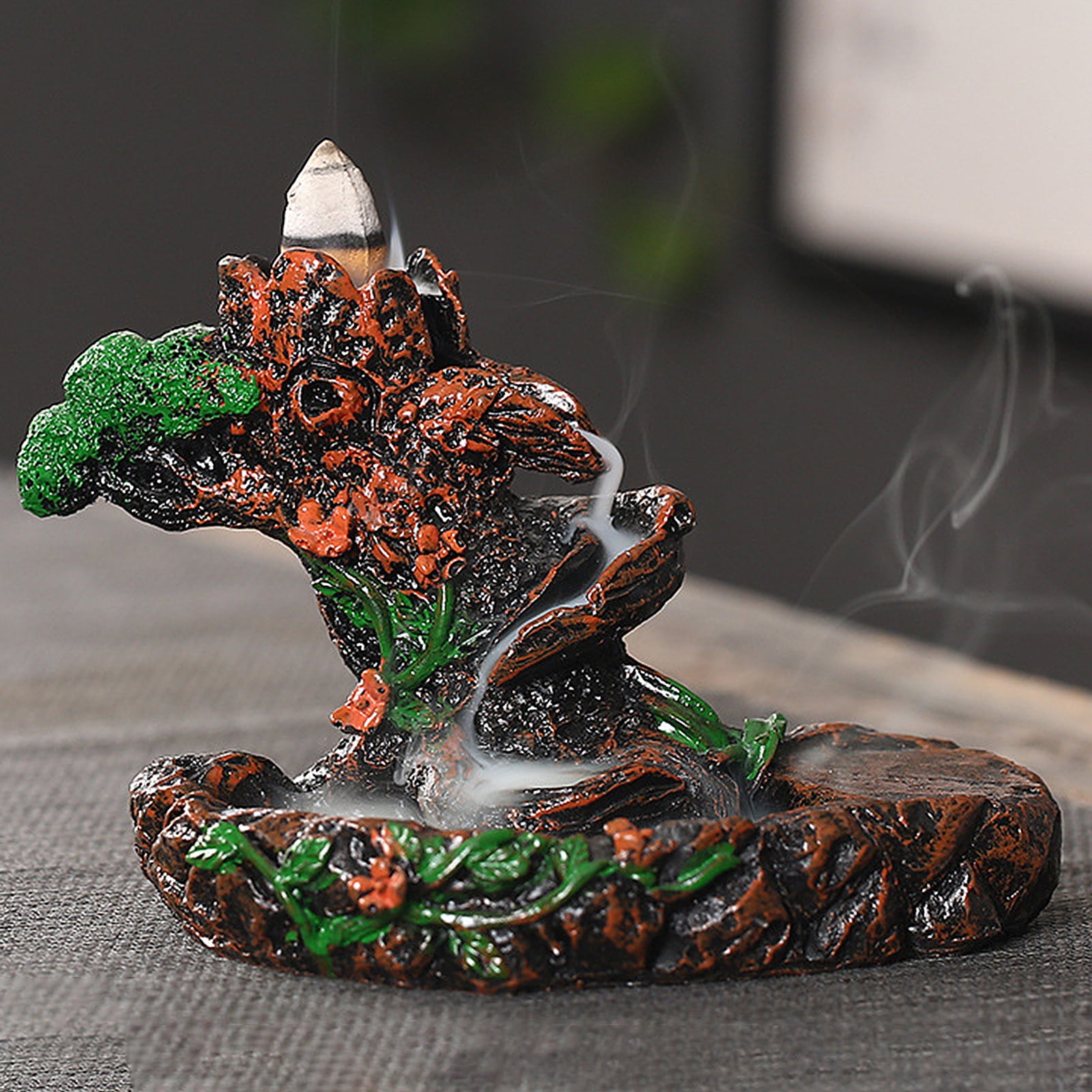 Walbest Resin Mountain Waterfall Incense Burner, Resin River Tower