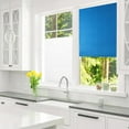 thumbnail image 3 of Self-Adhesive Pleated Blinds Half Blackout Window Curtains Blue (90x150cm), 3 of 6