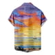 thumbnail image 2 of Camisas Cuello De Hombre Camisa de manga corta con estampado digital 3d de ocio de tendencia de moda de playa de turismo de vacaciones de verano para hombres (Yellow, XS), 2 of 4