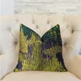 thumbnail image 2 of Emerald Rainforest Green, Yellow and Blue Luxury Throw Pillow, 2 of 3