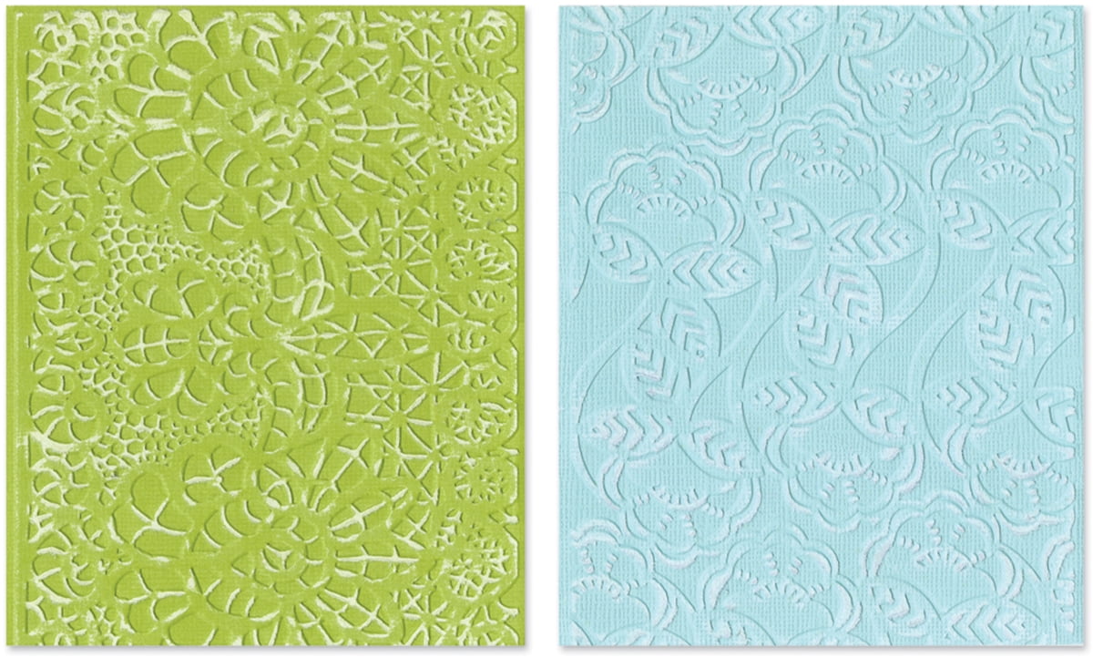 Sizzix Textured Impressions A2 Embossing Folders 2/Pkg-Bohemian Lace