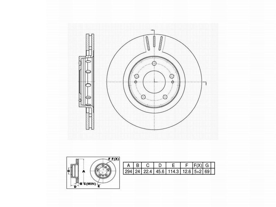 Winstop Brake Rotor, Front WS244806, Mistubishi Outlander 2006-2005