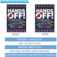 thumbnail image 3 of Hands Off Protest Social Security And Medicare Protest Outdoor Flags One Size Double SidedOne SizeRusticFlags, 3 of 6