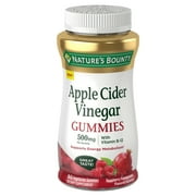 Nature's Bounty Apple Cider Vinegar Gummies Dietary Supplement, Raspberry Pomegranate Flavor, 500 Mg