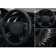 thumbnail image 2 of 1 Piece Crocodile Pattern Microfiber Leather Steering Wheel Cover Four Seasons Universal 15 Inch Car Handle Cover, 2 of 3