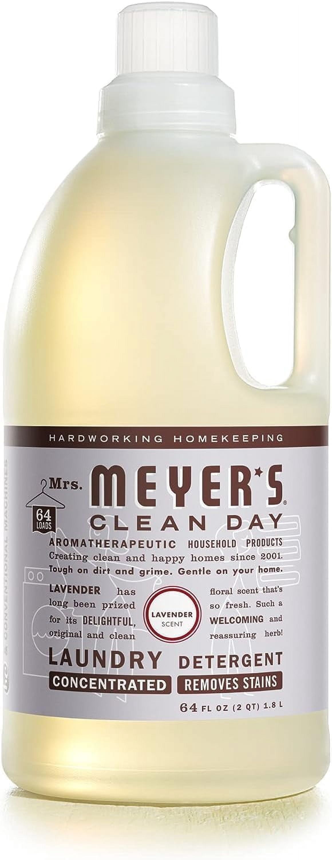 Mrs. Meyer’s Clean Day Lavender Laundry Detergent Concentrated Loads Per Bottle 64 Fl Oz (Pack of 5)