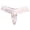 White, variant on Women Panties Spicy Lace Thong Bow Pearl Transparent Colorblock T Panty Women Underwear Red One Size