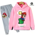 thumbnail image 1 of Super Mario Bros, 2024 Sudadera con capucha de manga larga para niños, pantalones largos, abrigo informal para niños y niñas, suéter lindo para niños, 1 of 1