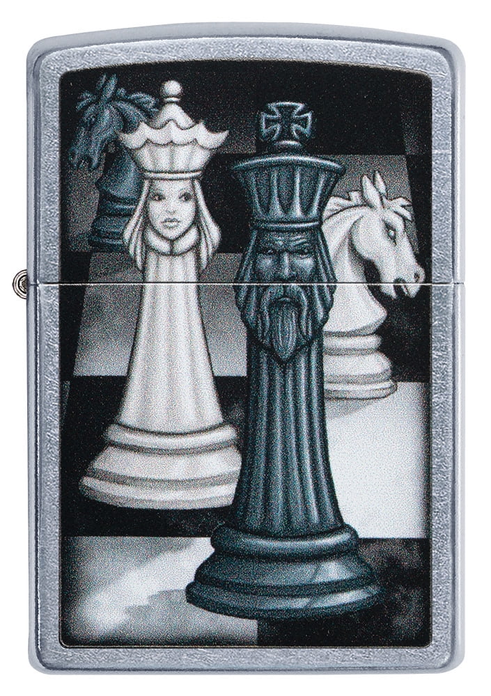 Allergisk Give konvertering Zippo Chess Game Design Street Chrome Pocket Lighter - Walmart.com
