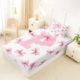 thumbnail image 4 of Erosebridal Girl Personalized Gifts Twin Sheet Sets,Pink Alphabet P Bedding For Teens 3 Pieces, 4 of 6