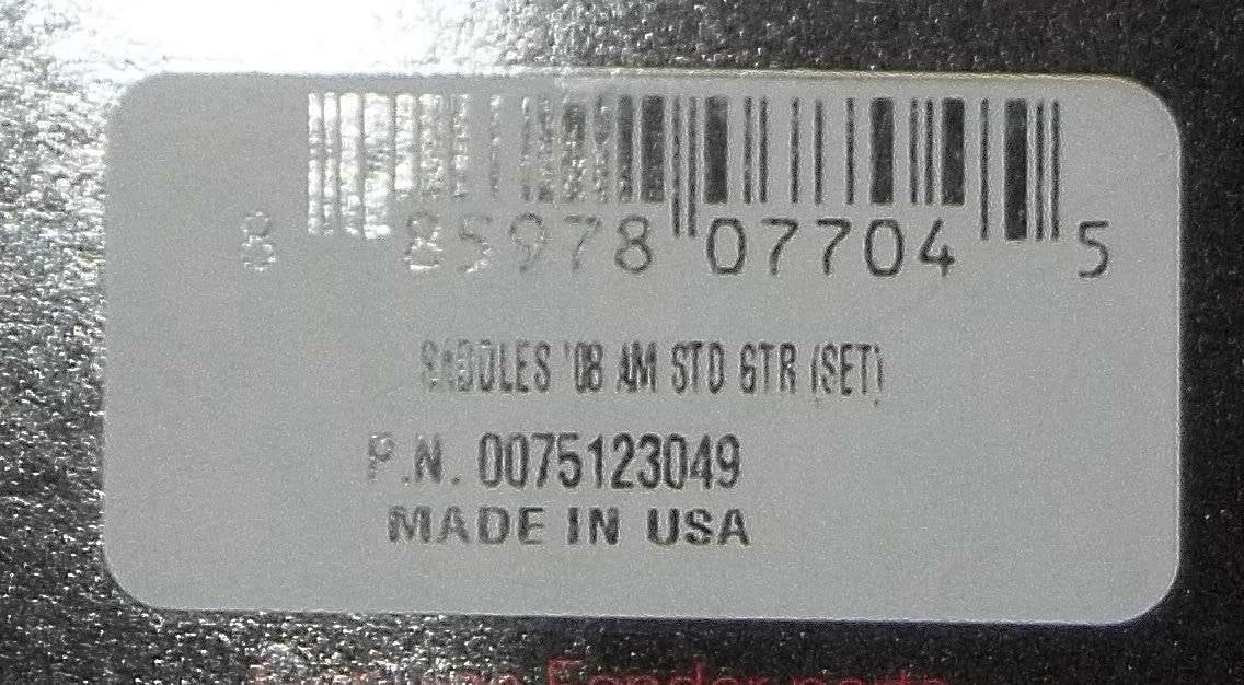 Fender American Standard Stratocaster Bridge Saddles ('08-Present), Nickel, Set of 6