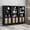 Black Oak, variant on Surmoby 70.9" H Rattan Bookcase with Storage Cabinet – 3 Height-Adjustable Shelves – Farmhouse Coastal Boho Classic Style – Large Display Shelf for Living Room Home Office