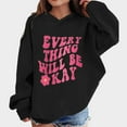 thumbnail image 2 of kpoplk Teen Girl Clothes Tie Dye Sweatshirt Tops Girls Fall Winter Hoodie D,Black, 2 of 4