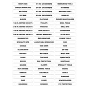 Toolbox Organizational Magnetic Labels Ultimate Set by DCM Solutions (Black Inverted, 0.75"H x 4.5"W)