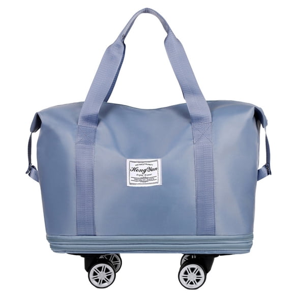 Primegos Expandable Duffle Bag Rolling Weekender Tote with Wet Pocket Overnight Duffel with Removable Casters for Travel Fitness Business Trips