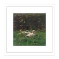 thumbnail image 1 of Willem Maris Ducks Painting 8X8 Inch Square Wooden Framed Wall Art Print Picture with Mount, 1 of 4