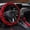 Red, variant on 3Pcs /Set Leopard Fluff Plush Steering Wheel Cover Winter Car Accessories