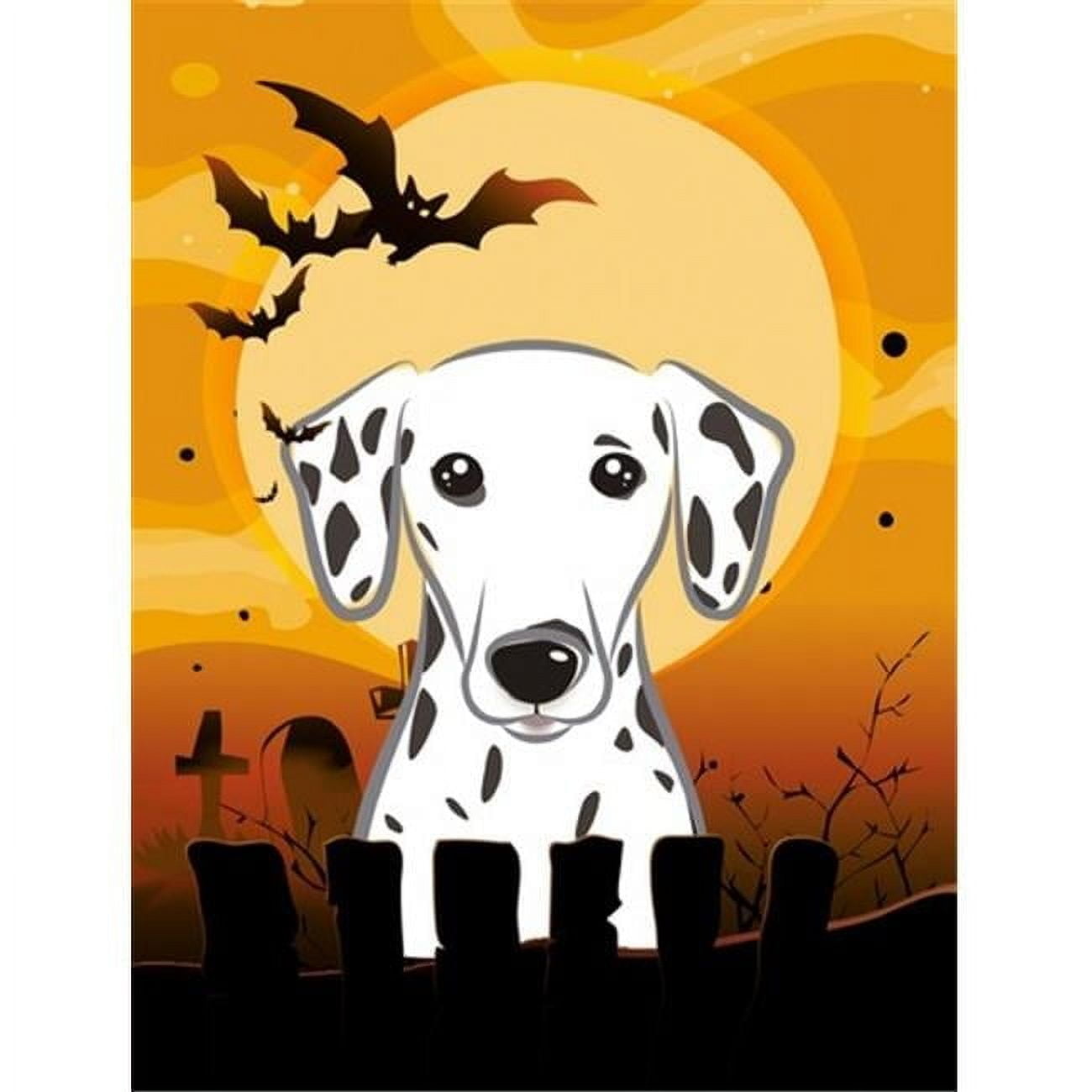 Halloween Dalmatian Flag Canvas House Size