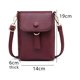thumbnail image 2 of Bolsos Bandolera para Mujer Pequeño Cuero Vegano Mini Cartera De Hombro Tarjeta Acolchada Monedero, Claret, 2 of 5
