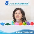 LotFancy 8Pcs Bath Toys for Toddler Infant, No Hole Mold Free Sea