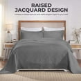thumbnail image 3 of Superior 2-Piece Serenity Cotton Matelasse Gray Bedspread Set, Twin, 3 of 9