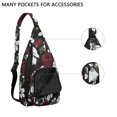 thumbnail image 2 of Autumn Leaves Shoulder Sling - Seasonal Maple & Flower Pattern, Fashionable Anti-Theft Daypack, 2 of 4