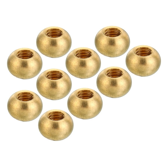 Uxcell M4x0.7 Threaded Cap Nuts Knob Brass Ball Lamp Decoration Screw Caps for Lighting and Furniture 10 Pack