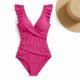 thumbnail image 4 of Traje de baño de una pieza para mujer, bikini informal y de moda de color sólido con cordones, traje de baño de moda playera para mujer, trajes de baño de una pieza para mujer, trajes de baño para muj, 4 of 6