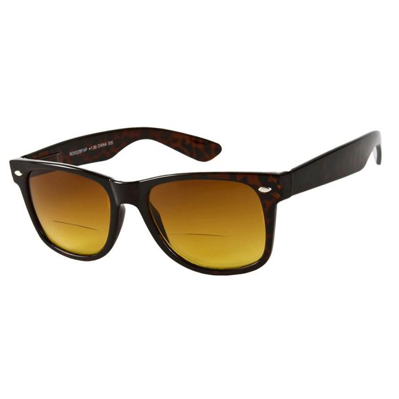 VeryHobby Bifocal Sunglasses Sun Reader Spring Hinges Temples (1.75, Tortoise Brown)
