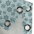 thumbnail image 4 of Ambesonne Teal Grommet Curtain, Ornate Winter Snowflakes, 50" x 72", Pale Blue Teal Grey, 4 of 6