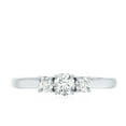 thumbnail image 4 of Rosec Jewels 1/2 CT Bright Moissanite 3 Stone Ring for Women, 10K White Gold, US 10.50, 4 of 8