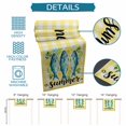 thumbnail image 6 of Blue Fish Table Runner 72 Inches, Summer Lemon Mint Leaves Rural Yellow Plaid Bed Runner Dresser Scarves Tabletop for Indoor Outdoor Parties/Ceremony/Banquet, 18" x 72", 6 of 9