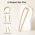 thumbnail image 5 of 3 PCS French Hair Pins for Women, Elegant Hair Pins for Updos, Buns & French Twist, Gold Hair Accessories, 5 of 7