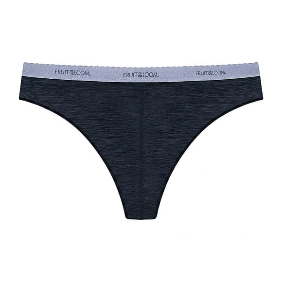 Tanga Fruit Of The Loom para Mujer, Suave con Elástico Negro Talla M