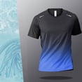 thumbnail image 2 of NIEWTR Men's Workout Quick Dry T-Shirts Short Sleeve Lightweight Stretch Sport Shirts Tee for Running, Beach, Gym(Blue,3XL), 2 of 5