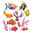 thumbnail image 3 of Ambesonne Fish Duvet Cover Set, Tropic Life Seaweed Coral, 2-Calking, Orange Purple, 3 of 6