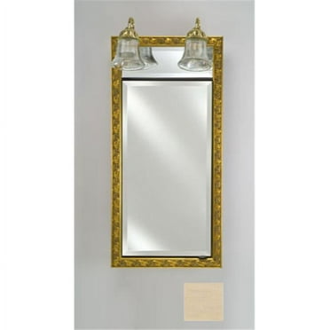 Afina Corporation SD-LT2434RARLPK 24 in.x 34 in.Recessed Single Door Cabinet with Traditional Lights - Arlington Pickle