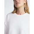 thumbnail image 5 of Scoop Women's and Women's Plus New Scubaknit Cropped Sweatshirt with Drop Sleeves, Sizes XS-4X, 5 of 6
