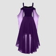 thumbnail image 4 of Robes Style Gothique pour Femmes Grande Taille Mode Robe Midi Corset Manches Longues Évasées Chiffon Fête Élégante, 4 of 5