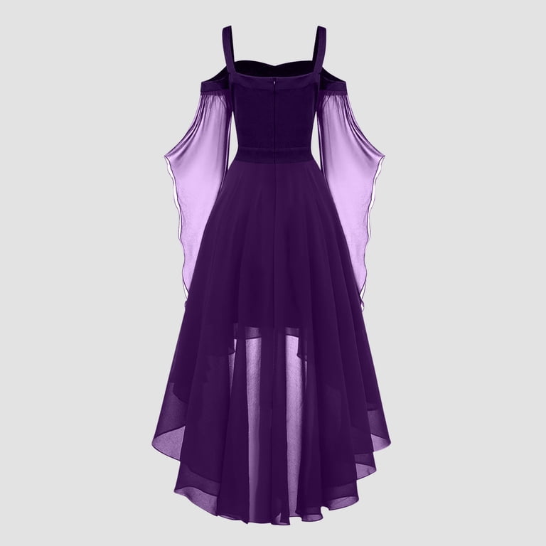 Gothic Corset Dress for Women Plus Size Gown with Flounce Floral Brocade Tea Length Elegant Party Wear