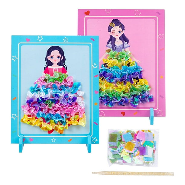Libro de pintura de acuarela, divertido dibujo de princesa, vestir, libros de pegatinas, tablero para Rosa