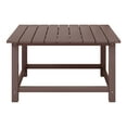 thumbnail image 3 of WestinTrends Malibu Low Outdoor HDPE Square Patio Coffee Table, Dark Brown, 3 of 15