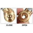 thumbnail image 3 of Brass Air Ball Valve Shut-off Switch Male to Hose Barb Pipe Tubing Fitting Coupler 180 Degree Operation Handle 4Pcs, G 1/4" x 3/8", 3 of 3