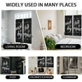 thumbnail image 4 of Laundry Black Kitchen Window Curtain White Words Funny Minimalist Trendy Wash Dry Fold Small Short 27.5" W x 39" L Curtains Set for Living Room Bedroom Bathroom 2 Panels Rod Pocket Drapes, 4 of 6