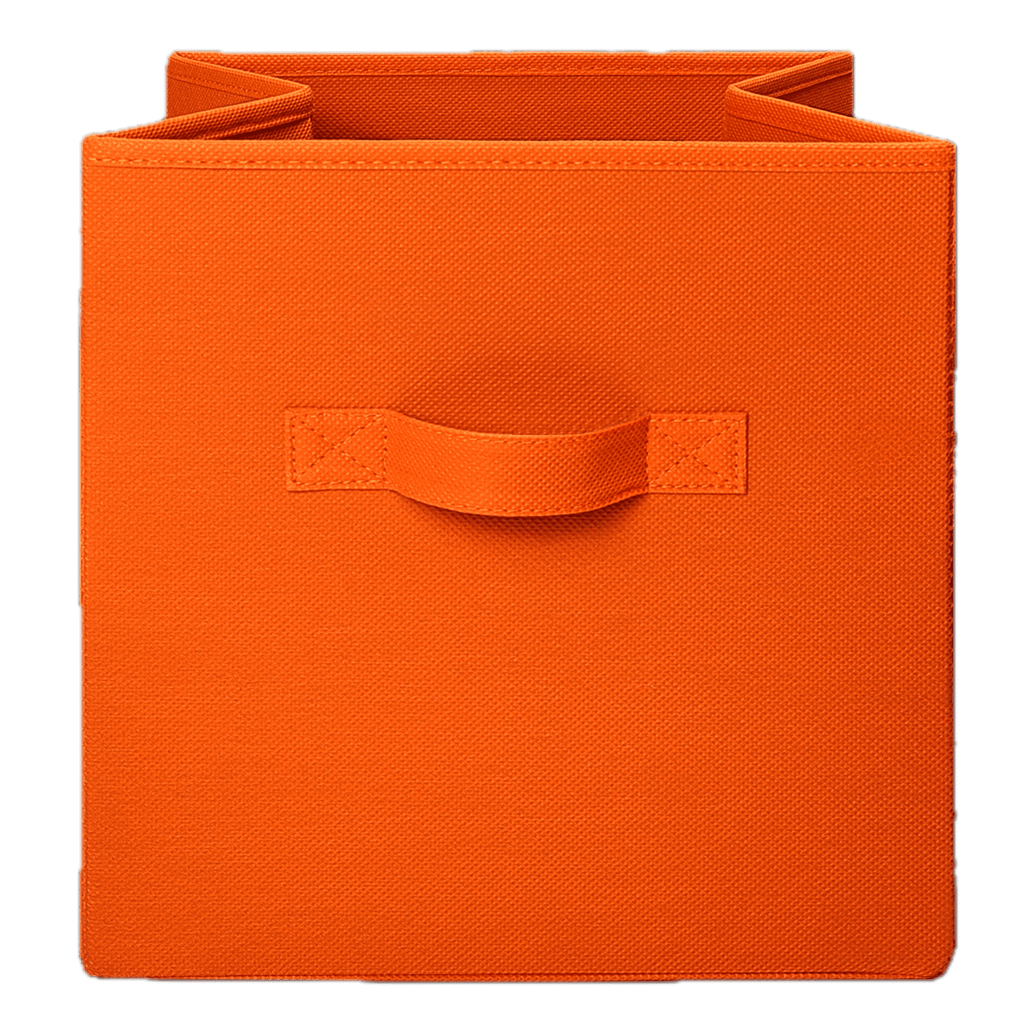 Mainstays Collegiate Collapsible Fabric Bins 10.5X10.5, Bright Orange, 4 Pack