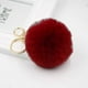 thumbnail image 1 of 2 llaveros de piel sintética de 8 cm para bolso, llavero de coche con pompón, cadena dorada con pompones, cadena con dijes de piel sintética de zorro y conejo., 1 of 1